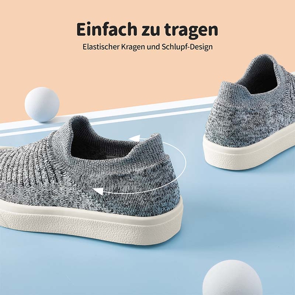 Kids Slip On Machine Washable Sneakers - GREY - 3